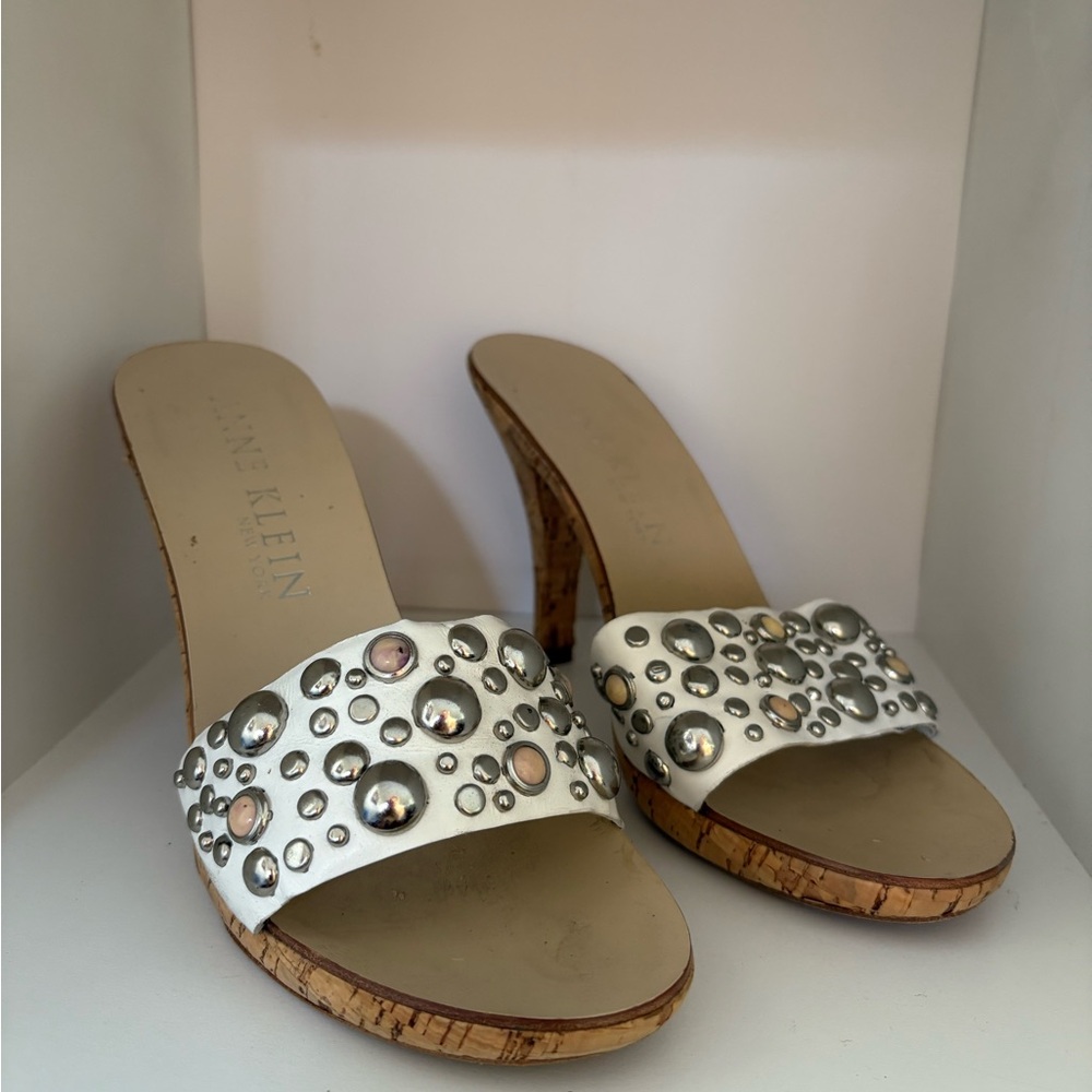 Anne Klein White Studded Women's Shoes